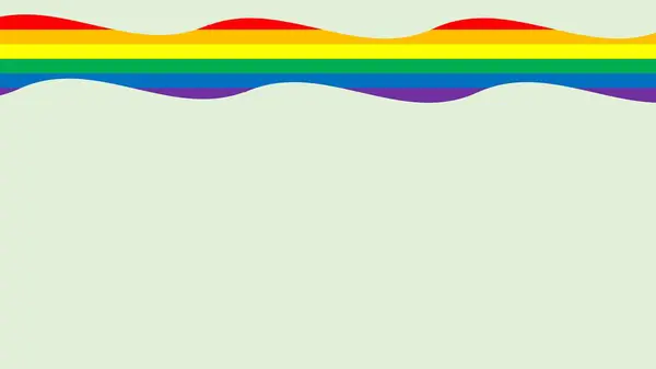 Kopya alanı olan gökkuşağı bayrağının gurur ayı arkaplanı illüstrasyonu