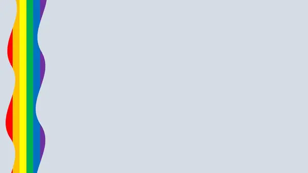 Kopya alanı olan gökkuşağı bayrağının gurur ayı arkaplanı illüstrasyonu