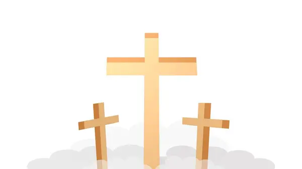 İyi Cuma arkaplan çizimleri çapraz ve bulutlu, Yükseliş Günü