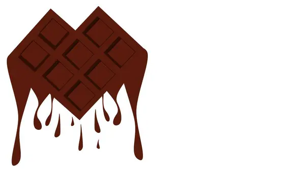 Erimiş çikolatalı arkaplan illüstrasyonu