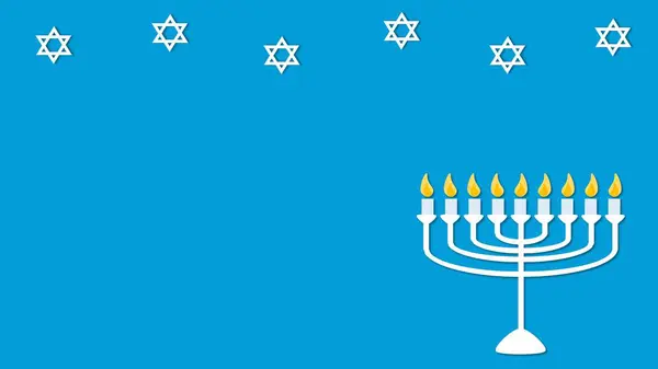 Fotokopi alanı ve dokuz mum ya da menorayla Mutlu Hanuka arkaplan çizimleri