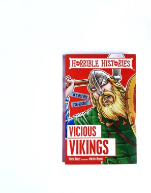 Bogor, Indonesia - October 26, 2024:  Horrible Histories The Vicious Vikings written by Terry Deary clipart