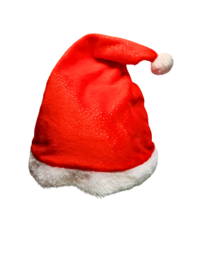 Noel Baba kırmızı şapka izole, noel şapkası