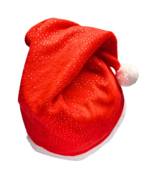 Noel Baba kırmızı şapka izole, noel şapkası