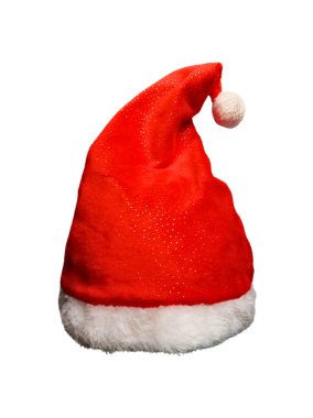 Noel Baba kırmızı şapka izole, noel şapkası