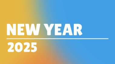 Kopya alanı olan yeni yıl 2025 afişi