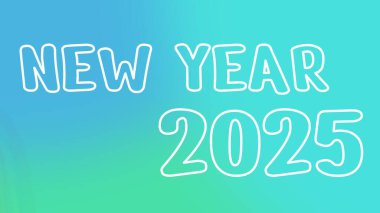 Kopya alanı olan yeni yıl 2025 afişi