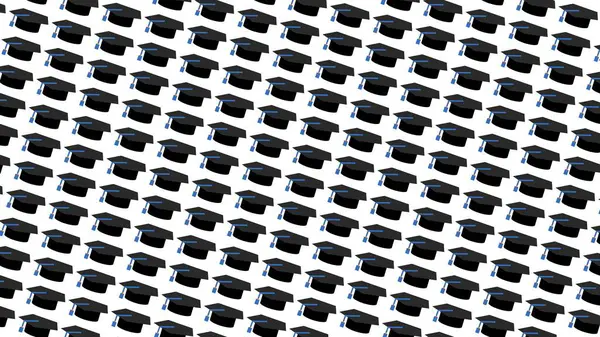 Mezuniyet günü arkaplan çizimi ile mezuniyet şapkası