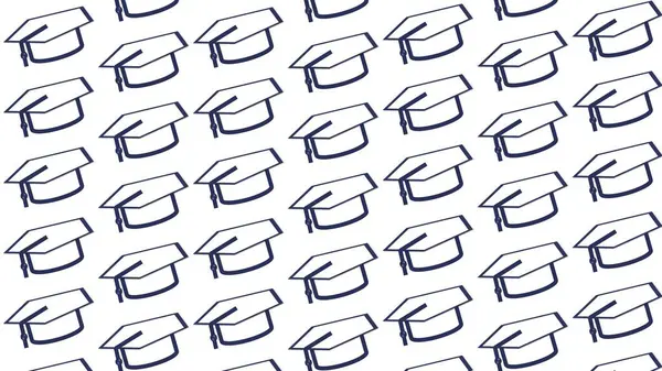 Mezuniyet günü arkaplan çizimi ile mezuniyet şapkası