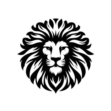 Aslan başlı logo vektör silueti