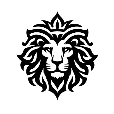 Aslan başlı logo vektör silueti