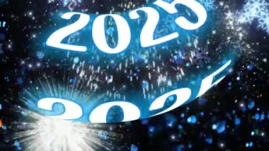 Mutlu yıllar 2025. 3d illüstrasyon.