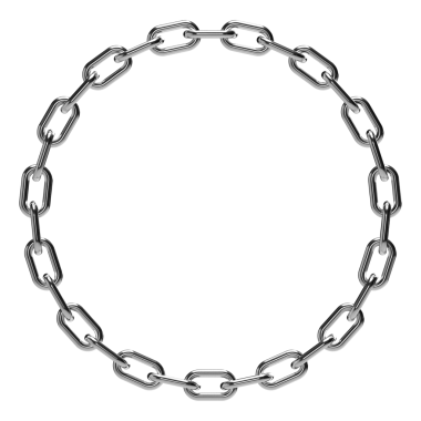 Beyaz üzerine vektör zinciri