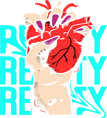 kırmızı arkaplandaki kalp. vektör illüstrasyonu