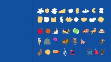 9 basit düz simge seti