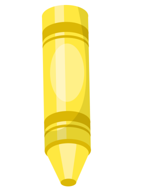 Bir dilim portakallı kekin mum ile çizimi