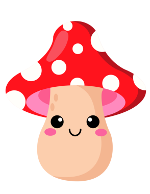 Tatlı mantar, illüstrasyon, beyaz arkaplanda vektör..