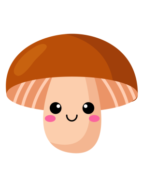 Şirin gülümseyen mantar. Beyaz bir arka planda izole edilmiş. vektör illüstrasyonu.