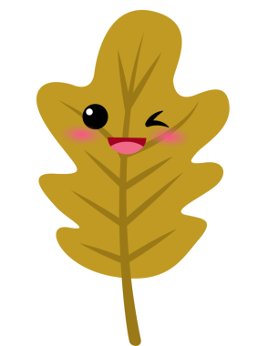 şirin sonbahar yaprağı, vektör illüstrasyonu