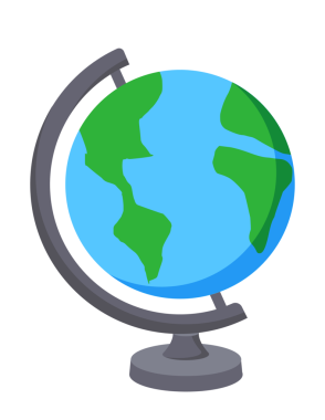 küresel coğrafya ikonu. Beyaz arkaplanda izole edilmiş küresel coğrafya vektör simgesinin düz çizimi