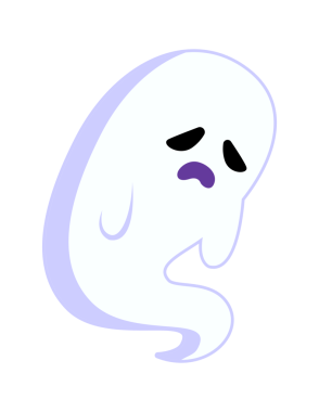 Şirin kawaii hayalet çizgi filmi