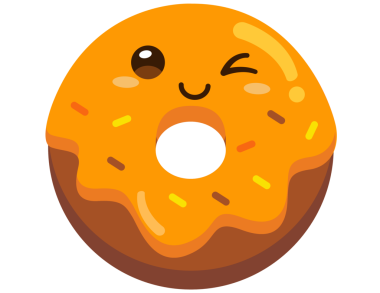 Vektör çizimi. Çikolatalı tatlı çörek..