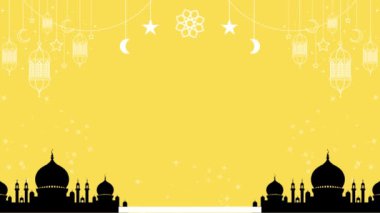 Ramazan kareem arkaplan, fenerli cami ve yıldız vektörü