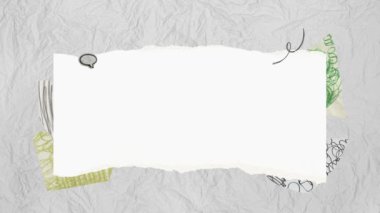 Buruşmuş kağıt ve yırtık kenarlı eski kağıt arka plan