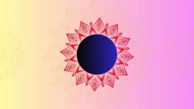 Tebrik kartı veya davet için renkli mandala tasarımı