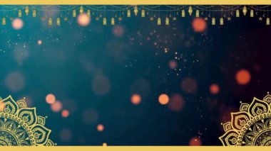 mutlu diwali festivali afişi diya ışıkları ve metin için yer