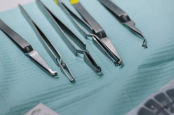 Werkzeuge Der Zahnklinik Zahnspangen Zur Zahnkorrektur — Stockfoto