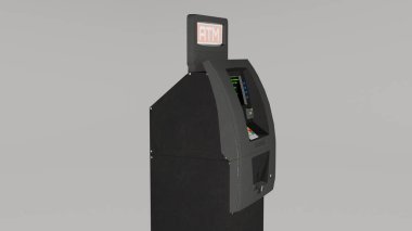 ATM Makinesi ve Para Birimi Değişiklik Makinesi 4k fotoğraf 2024.