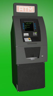 ATM Makinesi ve Para Birimi Değişiklik Makinesi 4k fotoğraf 2024.