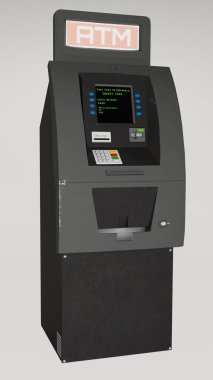ATM Makinesi ve Para Birimi Değişiklik Makinesi 4k fotoğraf 2024.