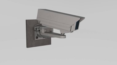 Beyaz arka plan ile gizli kamera.