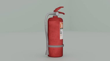 Beyaz arkaplanlı yangın söndürücü silindiri