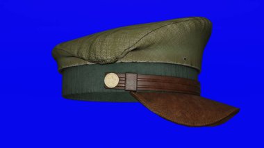 Deri asker şapkası 4k fotoğraf 2024.