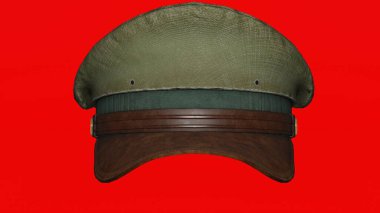 Deri asker şapkası 4k fotoğraf 2024.