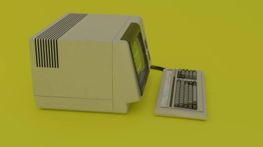 Beyaz, yeşil ya da kırmızı arkaplan ile Kişisel Bilgisayarı Geliştir