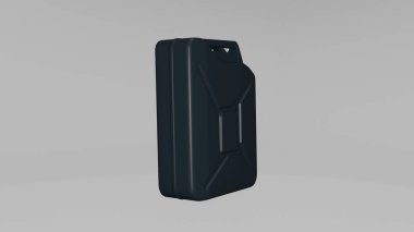 Beyaz arkaplanı olan plastik yağ kutusu