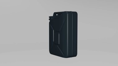 Beyaz arkaplanı olan plastik yağ kutusu