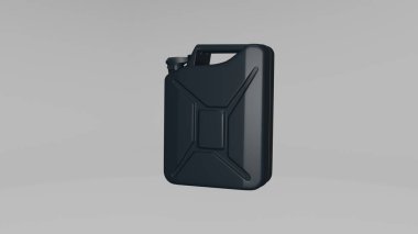 Beyaz arkaplanı olan plastik yağ kutusu