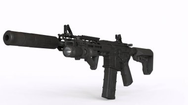 Susturucu 4k fotoğraflı SLR Silahı