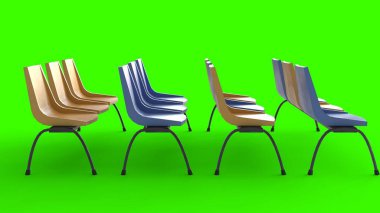 Yeşil arka planda plastik bank