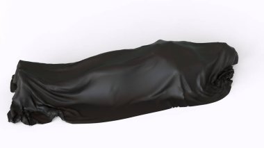 Beyaz arkaplan ile plastiğe sarılmış vücut