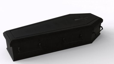 beyaz arkaplanlı tabut kutusu