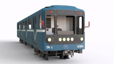 Beyaz arkaplan ile Metro Araba Treni