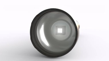 Beyaz arkaplanlı LED Meşale Işığı