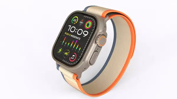 beyaz arkaplan ile akıllı saat