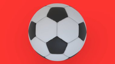 kırmızı arkaplan ile futbol